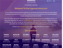 Tablet Screenshot of marriagematrimony.com